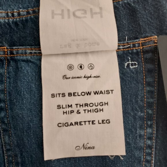 Rag & Bone Size 33 Nina High Rise Ankle Cigarette Jean NWT - Picture 5 of 14